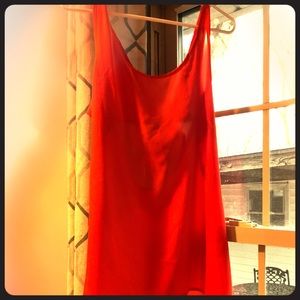 Orange sleeveless top